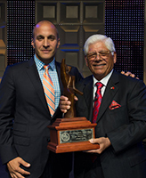 Peter Bevacqua ’93, CEO of the PGA of America, with Lee Trevino