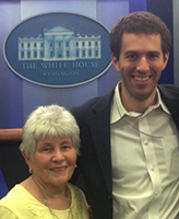 Adam Newman with his grandmother at the White House