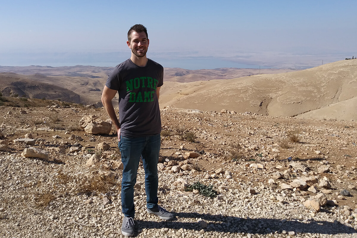 Ph.D. candidate Andrew O'Connor in Jordan