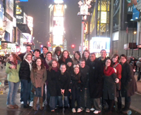 Notre Dame Design Students in Times Square
