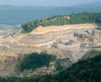 Active mountaintop removal mining in Appalachia, Virginia