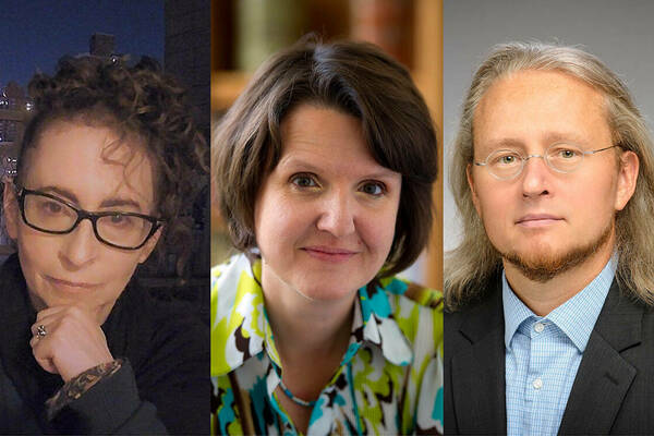 Barbara Montero, a professor of philosophy; Gretchen Reydams-Schils, a professor in the Program of Liberal Studies; and Roy Scranton, an associate professor of English and director of the Creative Writing Program and the Environmental Humanities Initiative