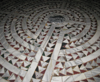 Labyrinth detail from San Vitale in Ravenna, Italy