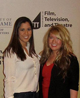 Grace Johnson, left, and Kelsie Kiley at the premiere of their documentary, "Project Hopeful"