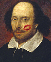 Chandos Portrait, Shakespeare Kiss