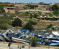 "boat cemetery" in Lampedusa