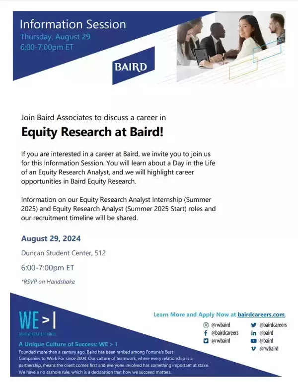 Baird Info Session