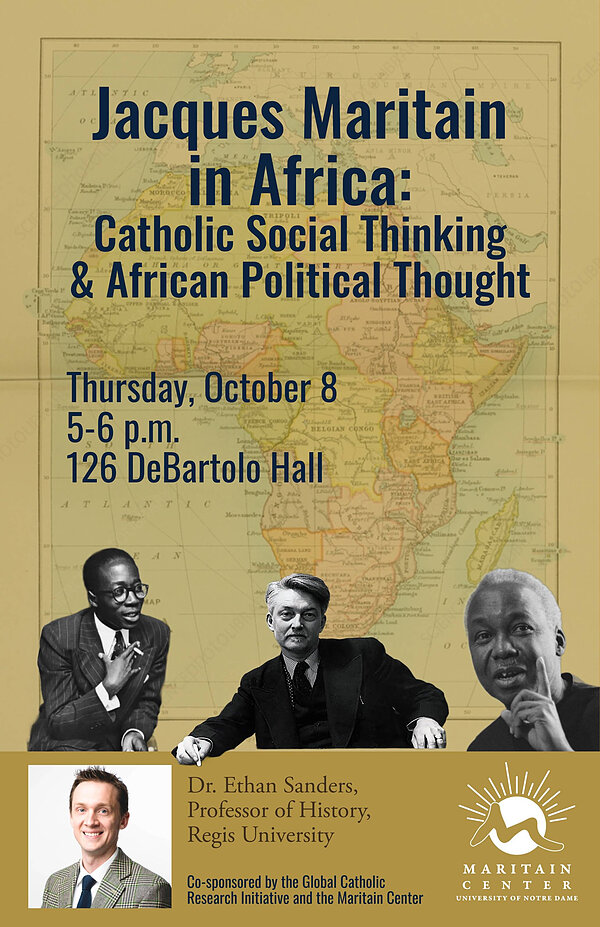 Jacques Maritain in Africa event poster